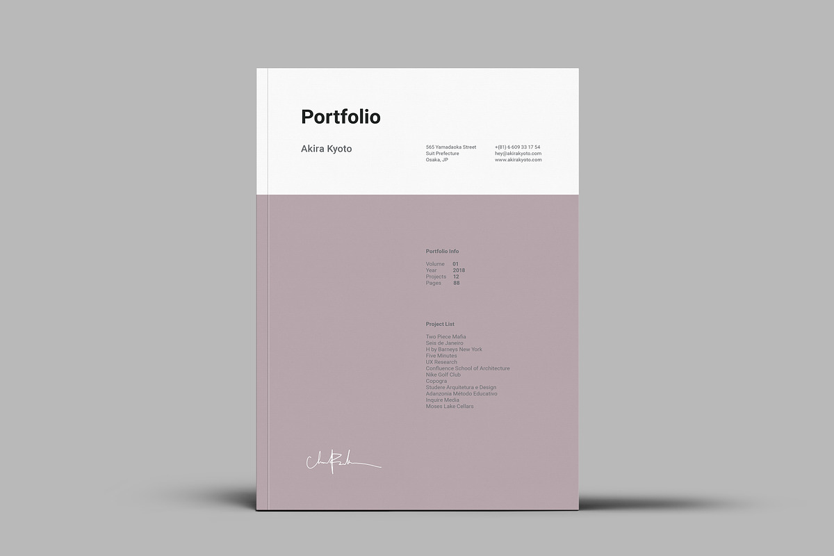 Minimal Portfolio Template, a Brochure Template by Jorge Lima (Photo 1 of 10)