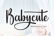 babycute | Script Font, a Handwritten Font by Scratchones (Thumbnail 1 of 9)