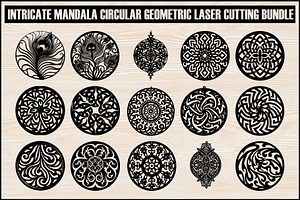 Circular Geometric Laser Cutting Bun, an Object Graphic by BIPLOB EXPERT