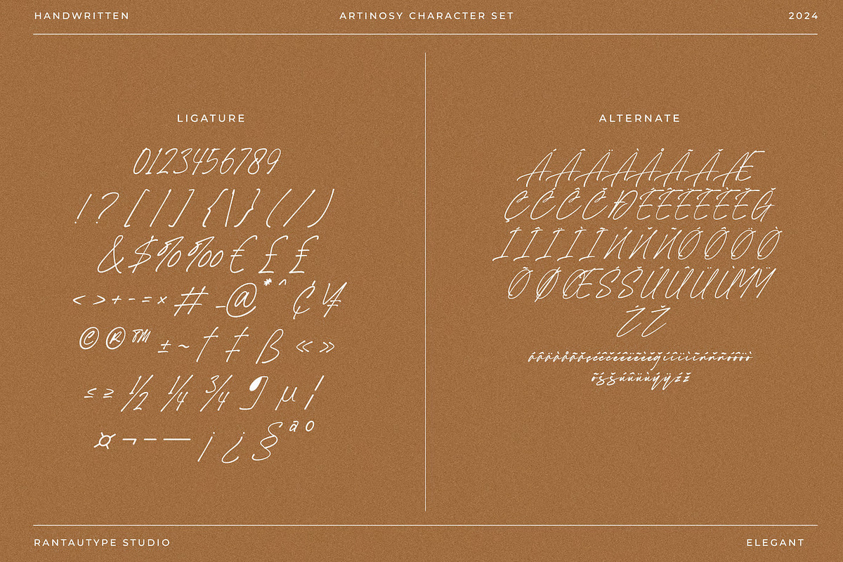 Artinosy an Elegant Handwritten Font, a Handwritten Font by UInstrument (Photo 10 of 13)