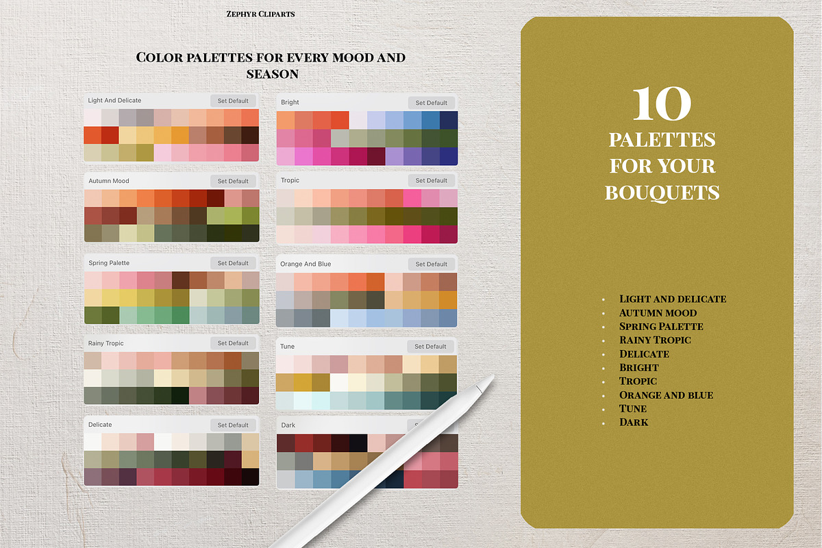 SALE! BOUQUET CREATOR for Procreate, a Brush Add-On by anastasiia.art (Photo 6 of 10)