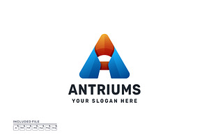 Letter A Gradient Colorful Logo, a Branding & Logo Template by yuanesei