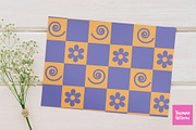 Checkered Flowers Patterns Volume 2, a Pattern Graphic by Yasmine Patterns (Thumbnail 9 of 10)