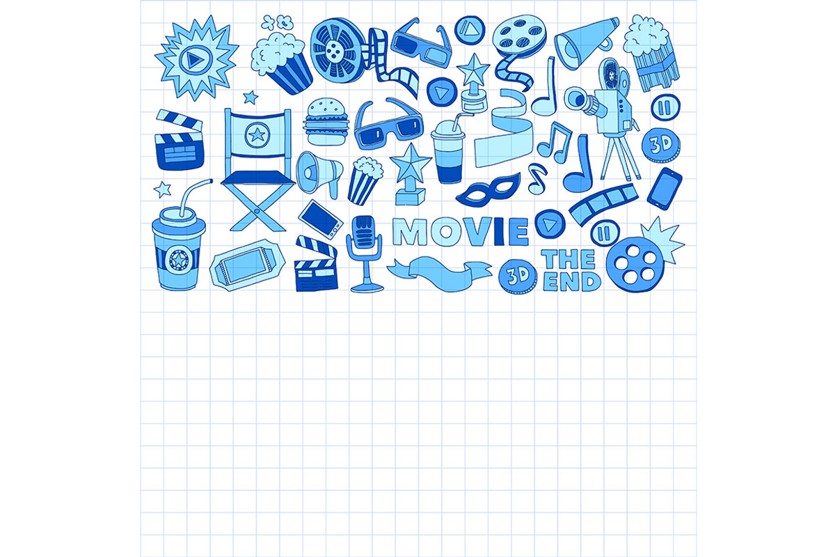 It's movie time! On notebook paper, a Texture Illustration by Art Loft (Photo 10 of 16)