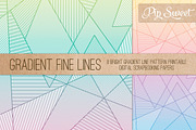 Gradient Fine Lines 8 Patterns, a Pattern Graphic by Pip Sweet (Thumbnail 1 of 2)