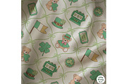 Lucky Teddy Bear Seamless Pattern, a Seasonal Illustration by TitaLivingArt (Thumbnail 3 of 13)