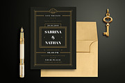 Art Deco Wedding Invitation, an Invitation Template by Vynetta (Thumbnail 1 of 3)
