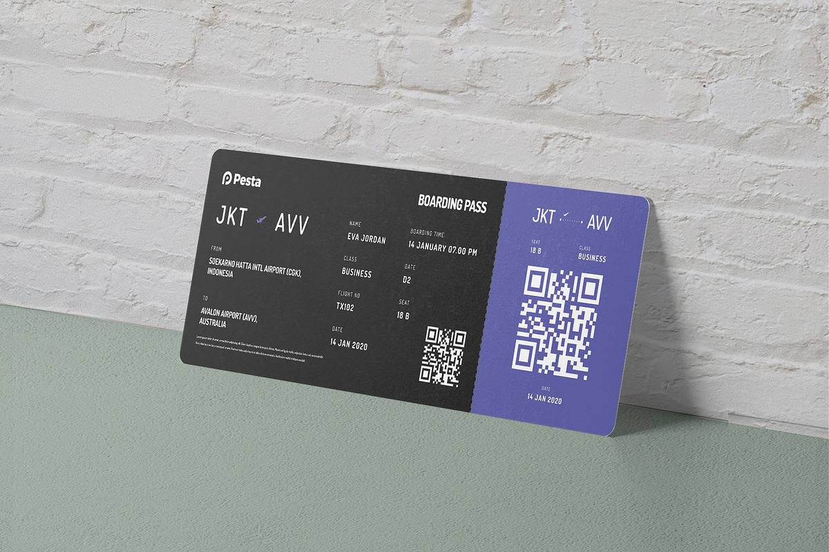 Boarding Pass - Pesta 1, a Templates & Theme by Themes Awesome (Photo 2 of 5)