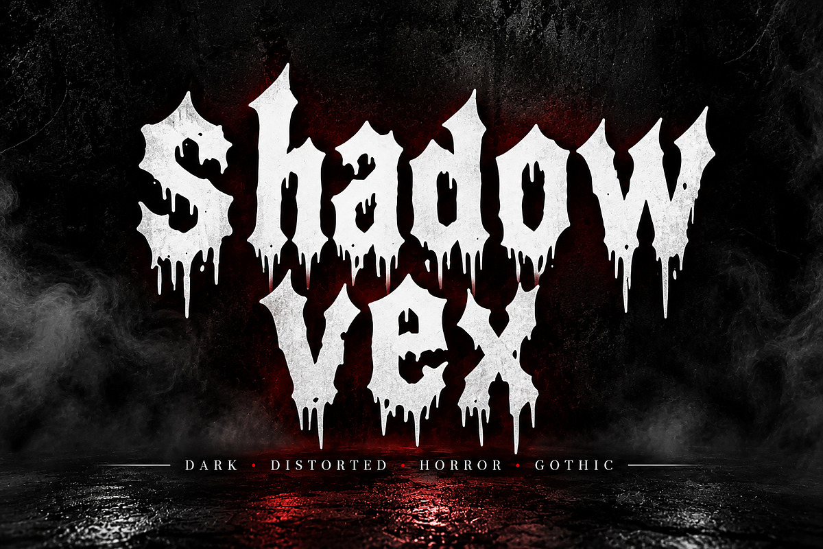 Shadowvex — Dark Horror Display Font, a Blackletter Font by Wow Magic (Photo 3 of 4)