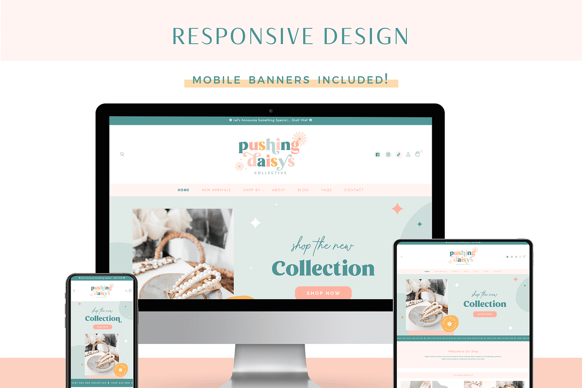 Daisy Shopify Theme Bright Pastel, a Shopify Template by Macarons and Mimosas (Photo 5 of 10)