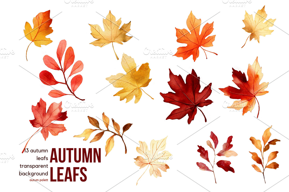 Autumn Dragons Clipart Set PNG, a Decorative Illustration by Floraphoria (Photo 4 of 9)