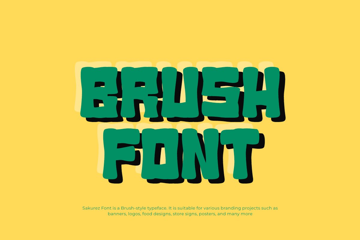 Sakurez - Round Brush Font, a Sans Serif Font by QR Design Studio (Photo 2 of 7)
