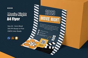 Movie Night Flyer, a Flyer Template by Esensifiksi.studio