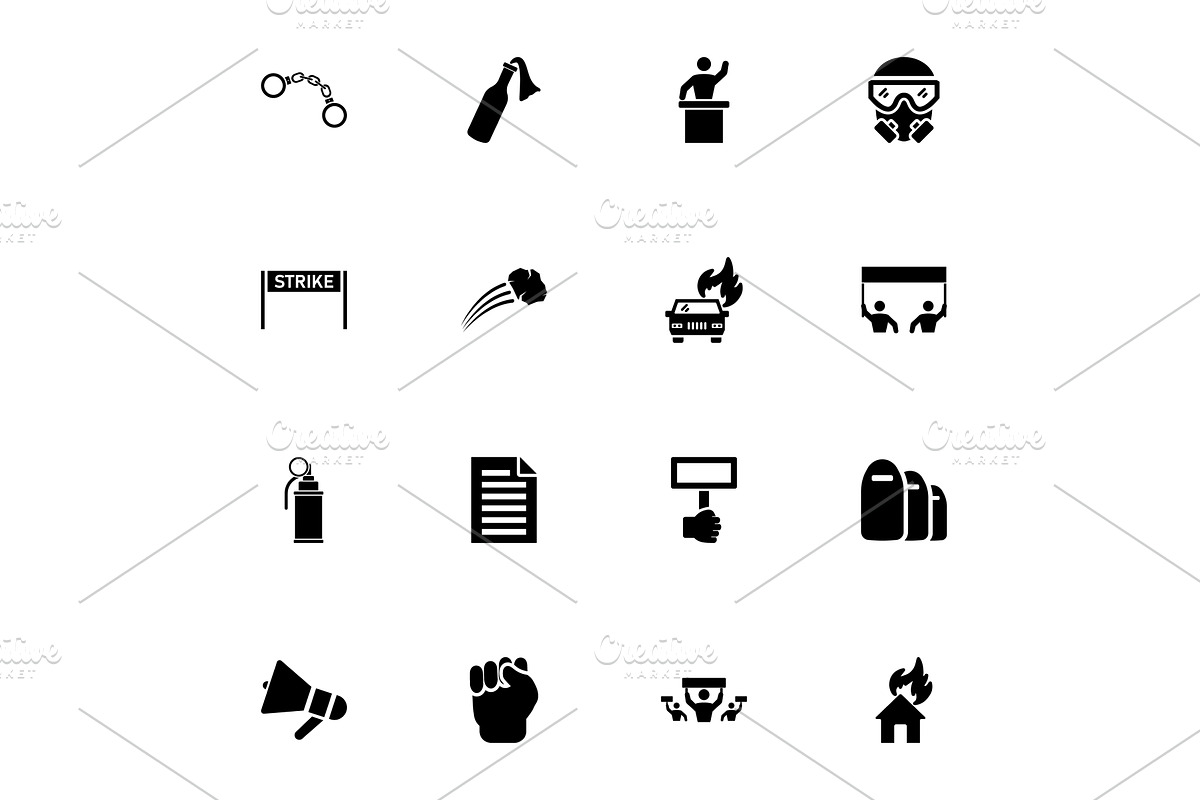 Protest icon - Expand to any size -, an Object Illustration by Artsaba Family