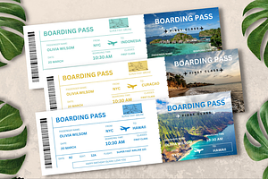 Editable Boarding Pass Template