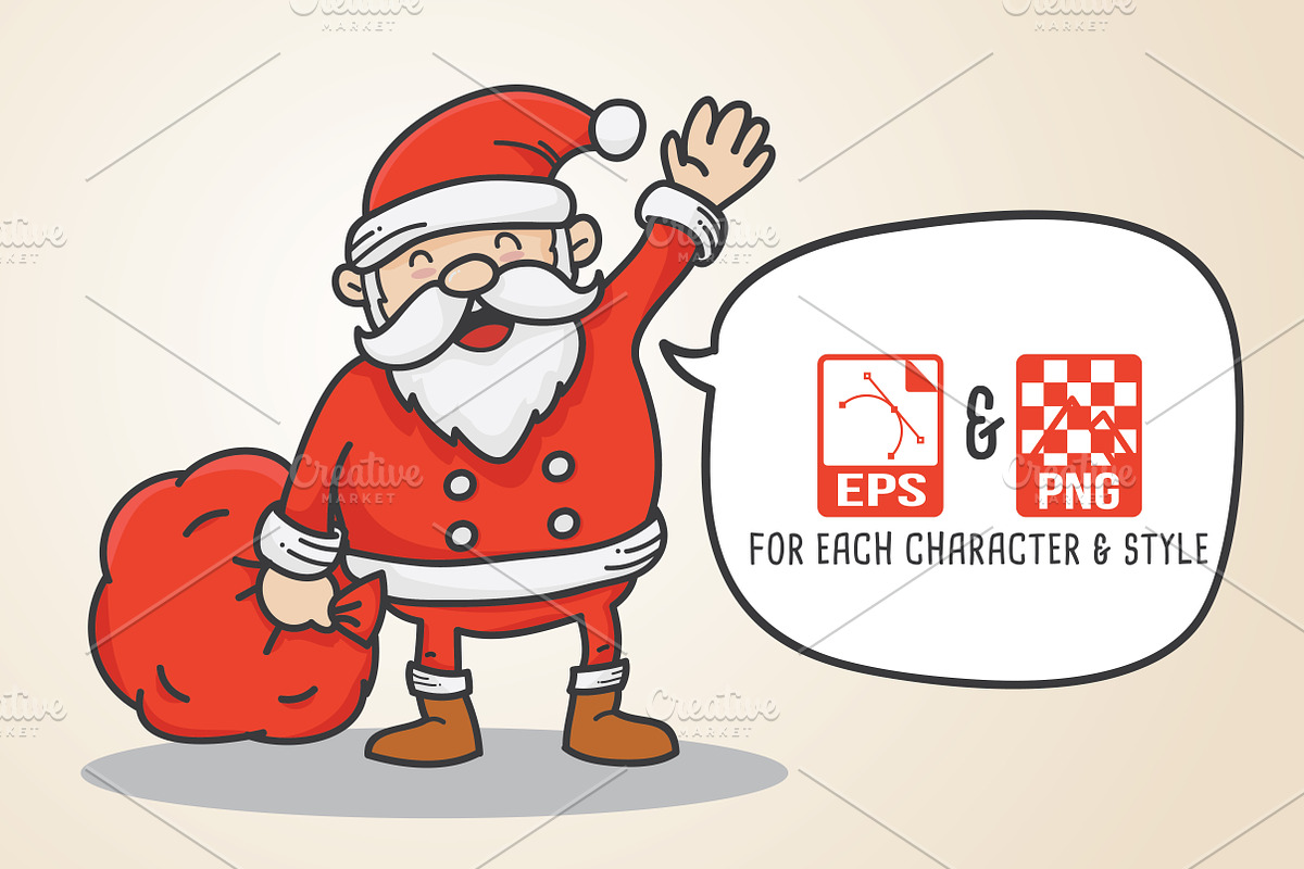 4 Santa Character, an Illustration by LTNG STUDIO (Photo 3 of 3)
