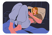 People use phone, devices at night, a Technology Illustration by Good Studio (Thumbnail 6 of 9)