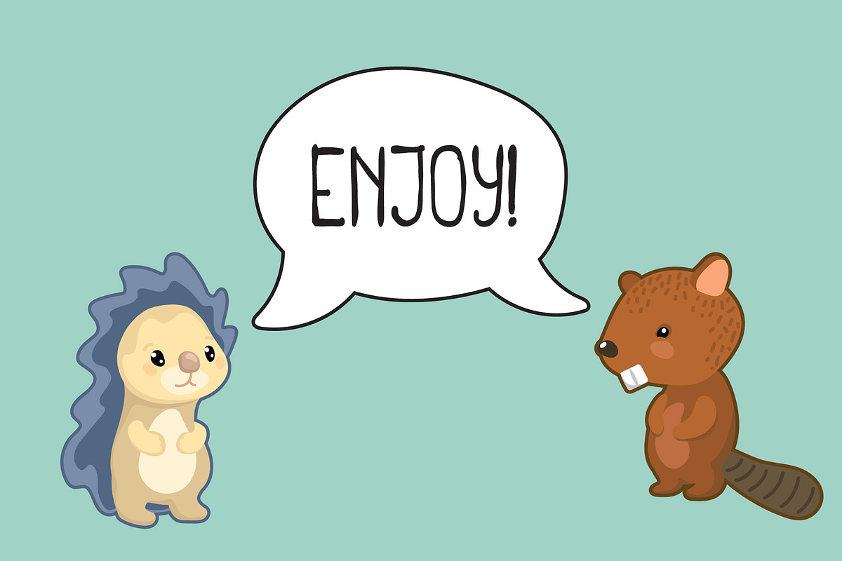 Woodland Animals Vector Clipart, an Animal Illustration by RabbitAndPencil (Photo 3 of 3)