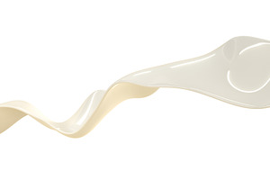 Flow Of Milk, Cream, Yogurt Or Dairy