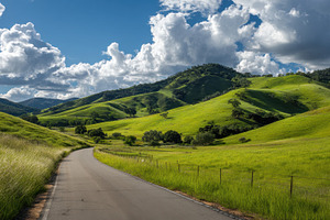 Scenic view of a winding road beside, a Photo by Pavel_design