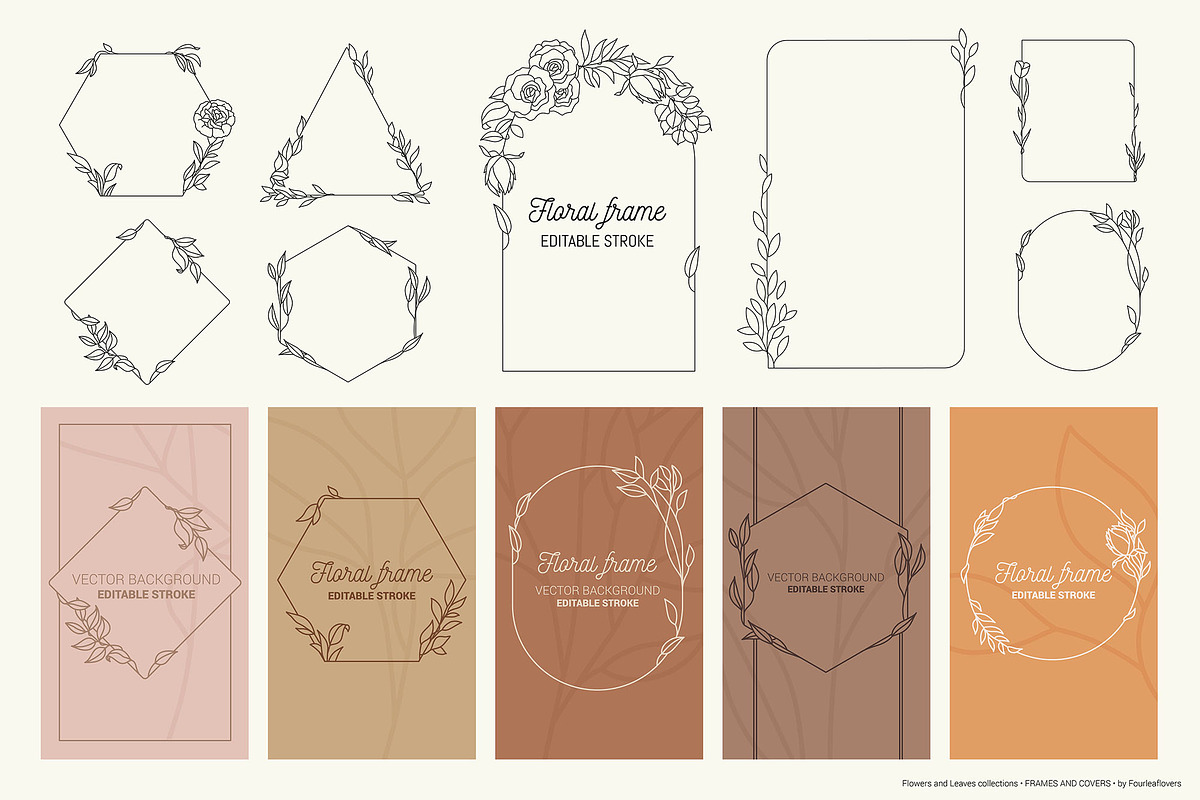 Big Set of Vector Floral Elements, a Decorative Illustration by FourLeafLover (Photo 5 of 18)