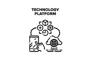 Technology Platform Vector Concept, a Technology Illustration by ...
