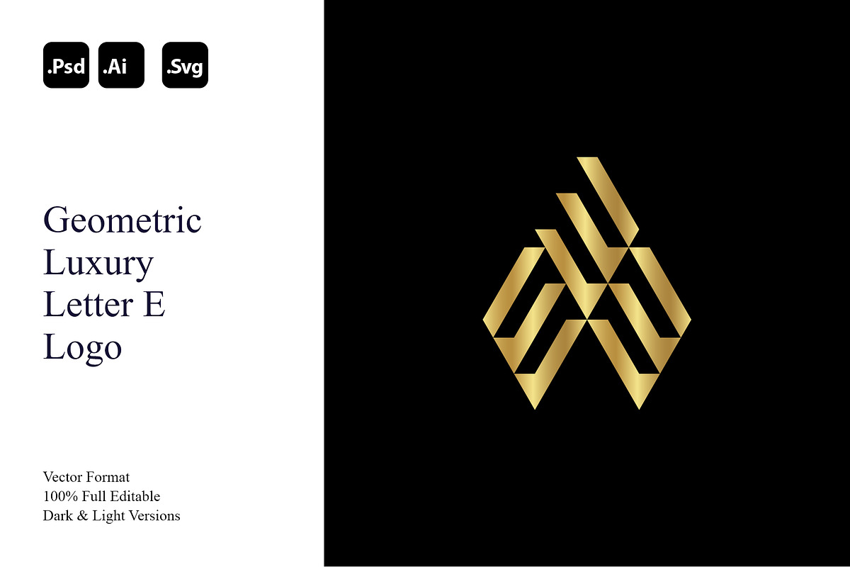 Geometric Luxury Letter E Logo, a Branding & Logo Template by Luxury Logos (Photo 1 of 4)