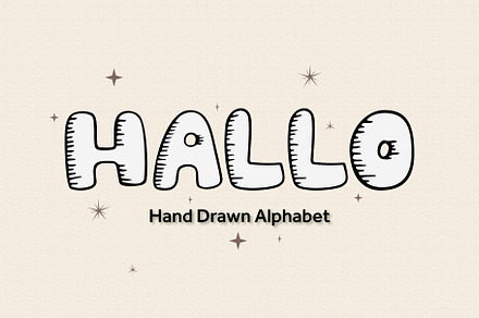 26 hand drawn alphabet, an Object Graphic by Pikgura