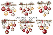 Christmas Decorations Clipart, an Illustration by Craft Nest (Thumbnail 7 of 11)