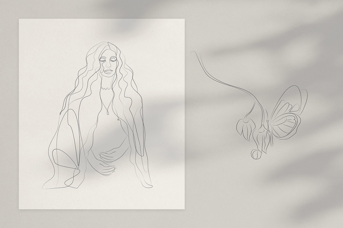The Touch. Line Art Collection, a Person Illustration by le-genda (Photo 6 of 12)