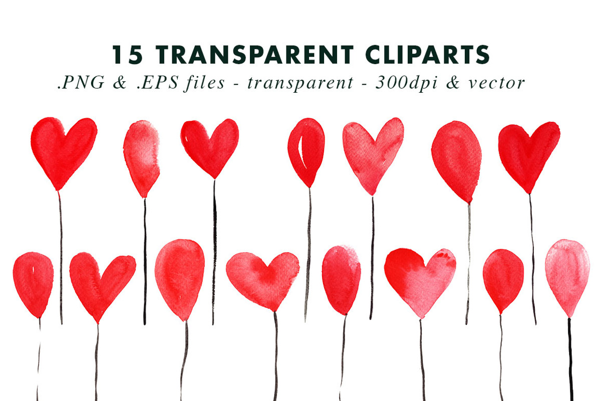 15 Watercolor Balloon PNG + Vector, an Illustration by Heartmade by Claudia (Photo 2 of 3)