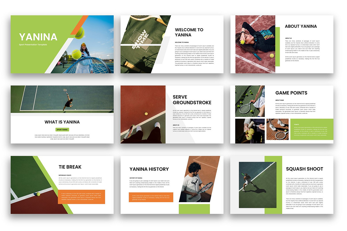 Yanina– Sports PowerPoint Template, a Presentation Template by kreatifreya (Photo 2 of 5)