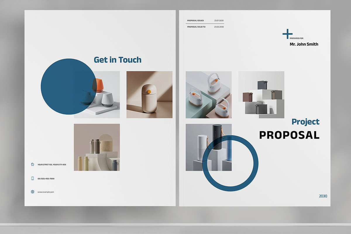 Blue Project Proposal Brochure, a Brochure Template by Boris Cupac (Photo 2 of 7)