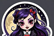 Gothic Chibi Witch Bundle, an Illustration by ETARA by Mea Hau (Thumbnail 6 of 8)