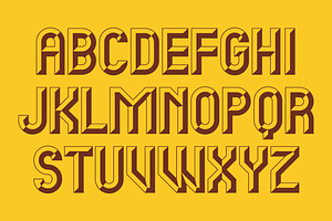 Carved Initials - Sans Serif Font