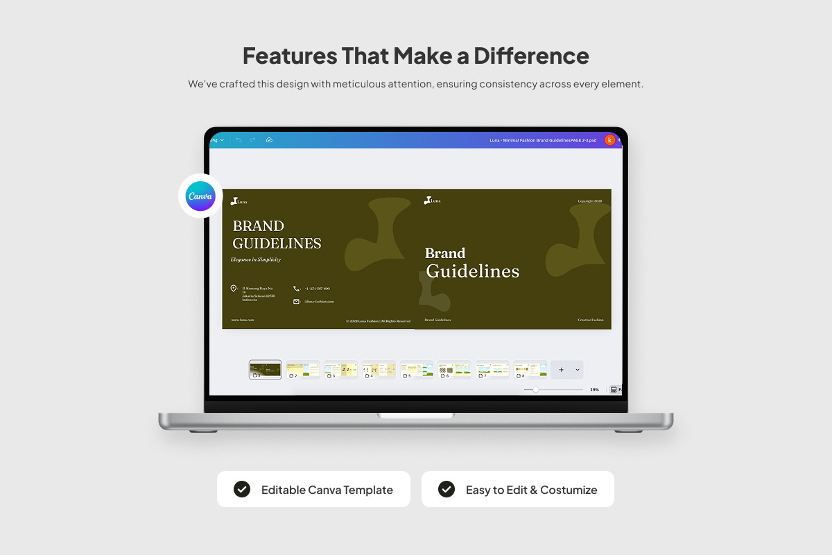 Luna Fashion Brand Guideline, a Branding & Logo Template by trabaskriya (Photo 4 of 7)