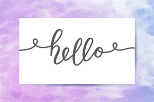 Hello, 5 Watercolor Cards