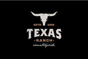 Longhorn Texas Farm Ranch Cow Logo