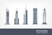 Set of skyscrapers, a Decorative Illustration by Good Studio (Thumbnail 1 of 3)