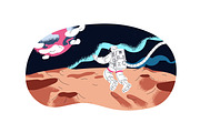 Astronauts exploring outer space set, a Person Illustration by PaperTrident (Thumbnail 4 of 5)