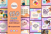 150 Social Media Post Template Canva, a Templates & Theme by TemplateCastleStore (Thumbnail 1 of 10)