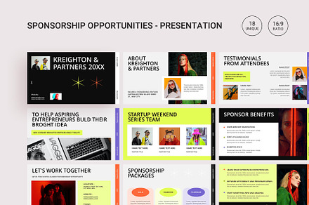 Sponsorship Opportunities Template, a Presentation Template by E-Type