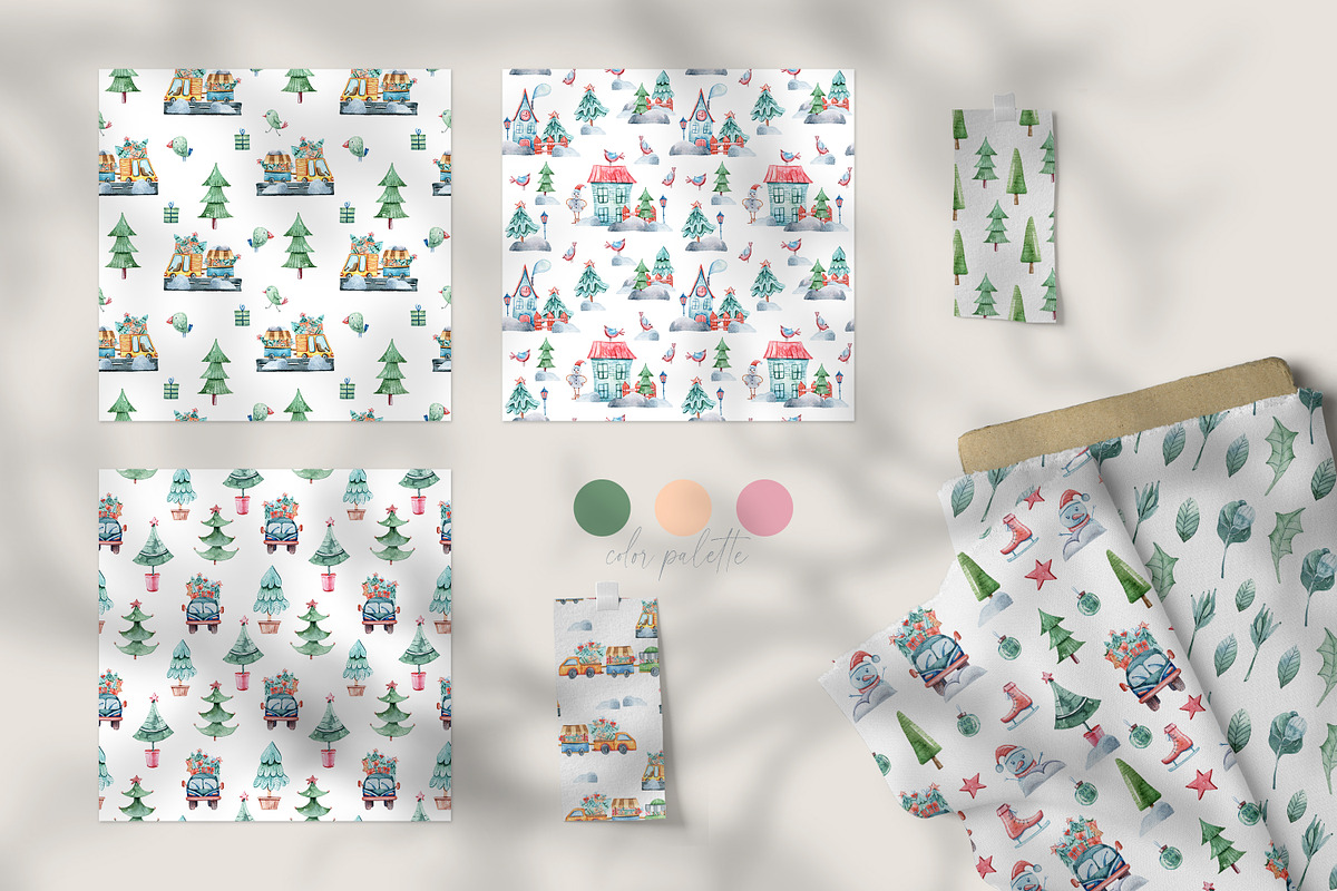 CHRISTMAS seamless patterns, a Pattern Graphic by Tiana Geo (Photo 3 of 7)