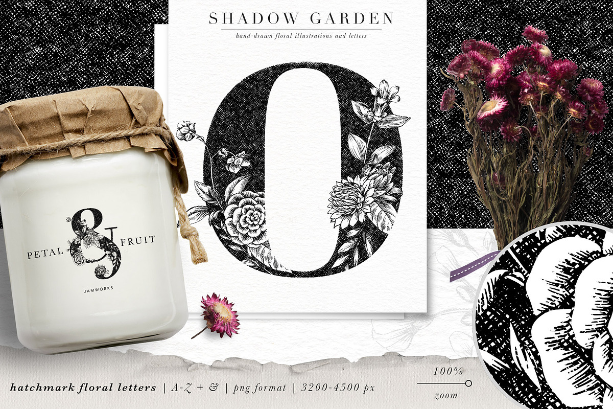 Shadow Garden Botanical Monograms, an Illustration by Eclectic Anthology (Photo 9 of 15)