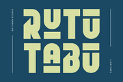 Rutu Tabu Creative Sans Font, a Sans Serif Font by Artiveko (Thumbnail 1 of 7)