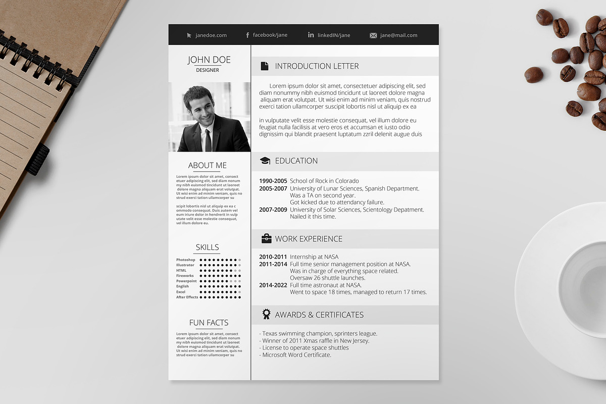 Resume/CV Template III, a Resume Template by Print Forge (Photo 2 of 3)