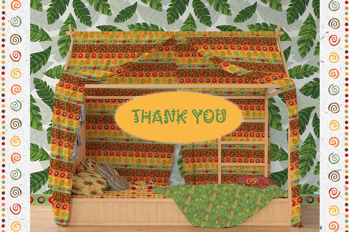 African masks seamless pattern set, an Illustration by DemiLena (Photo 8 of 8)