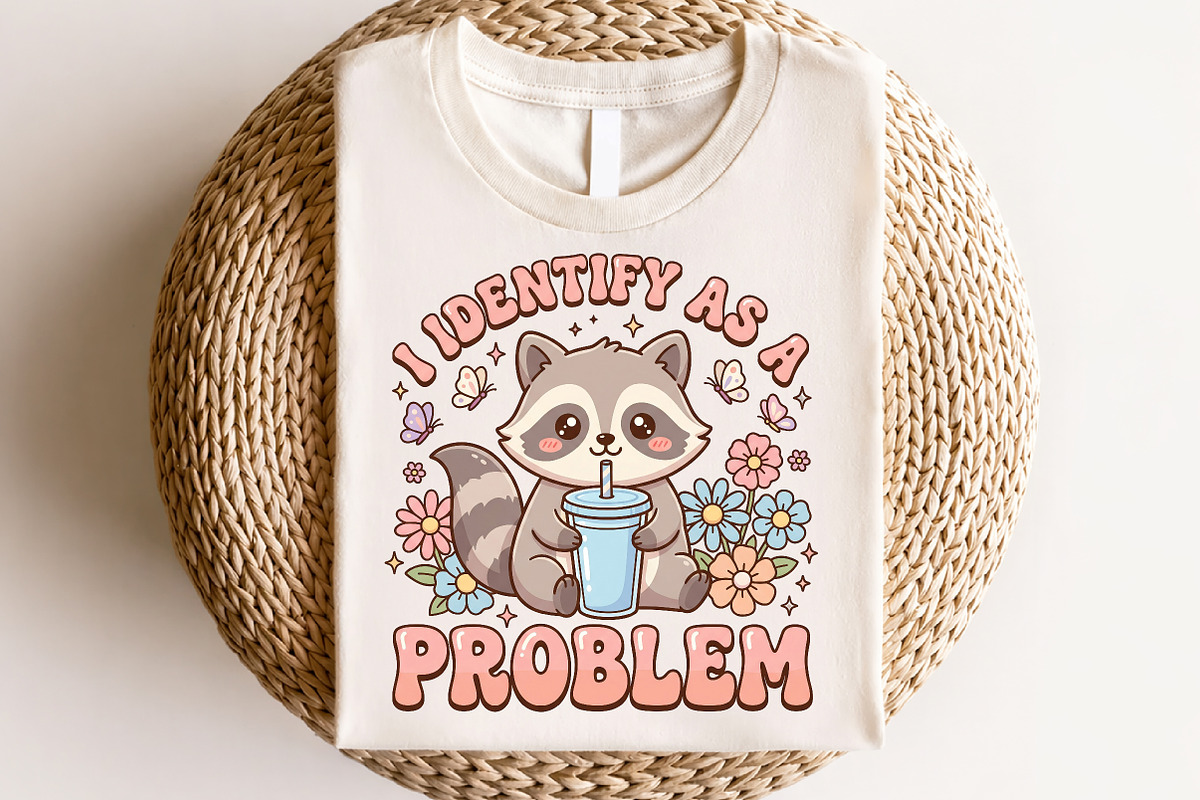 Funny Raccoon Identify As a Problem, a Seasonal Illustration by CraftArtStudio (Photo 4 of 4)