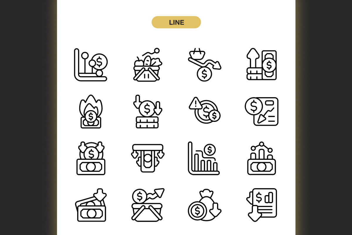 Inflation Money Icons, an Icon by Spacepixel Creative (Photo 2 of 3)