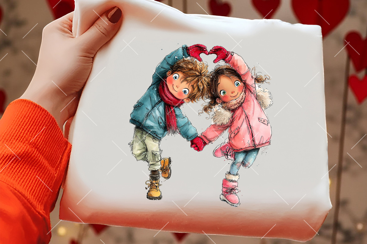 Whimsical Valentine Couple Clipart, an Illustration by OK Design (Photo 5 of 6)